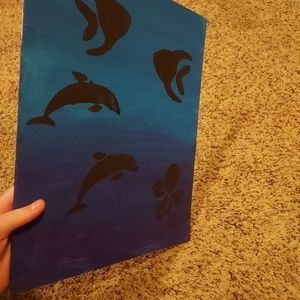 blue to black sea painting